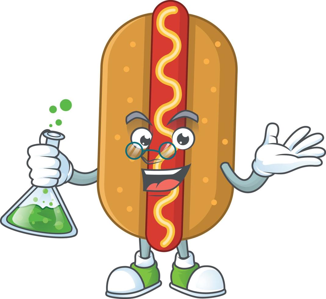 Karikatur Charakter von Hotdog vektor
