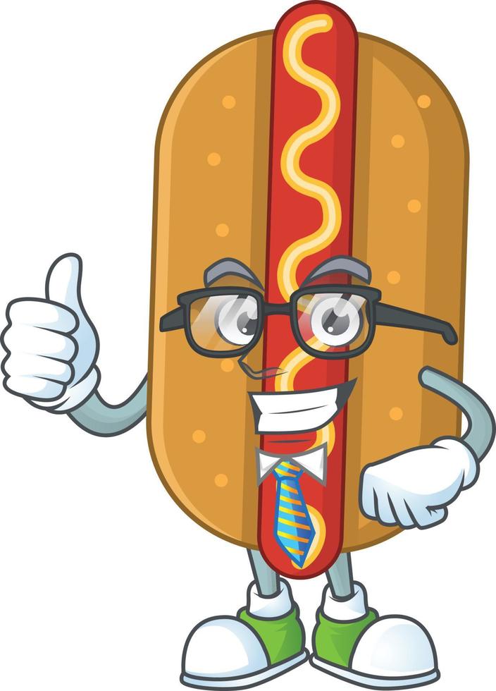 Karikatur Charakter von Hotdog vektor