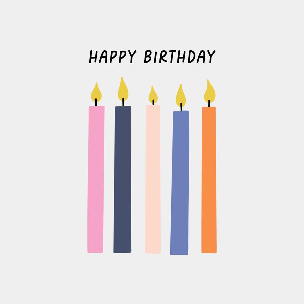 glücklich Geburtstag Illustration Kerze vektor
