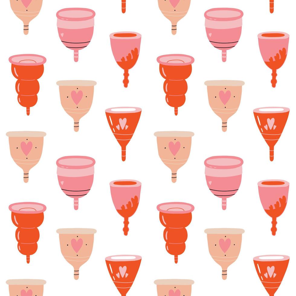 menstruations- kopp mönster vektor
