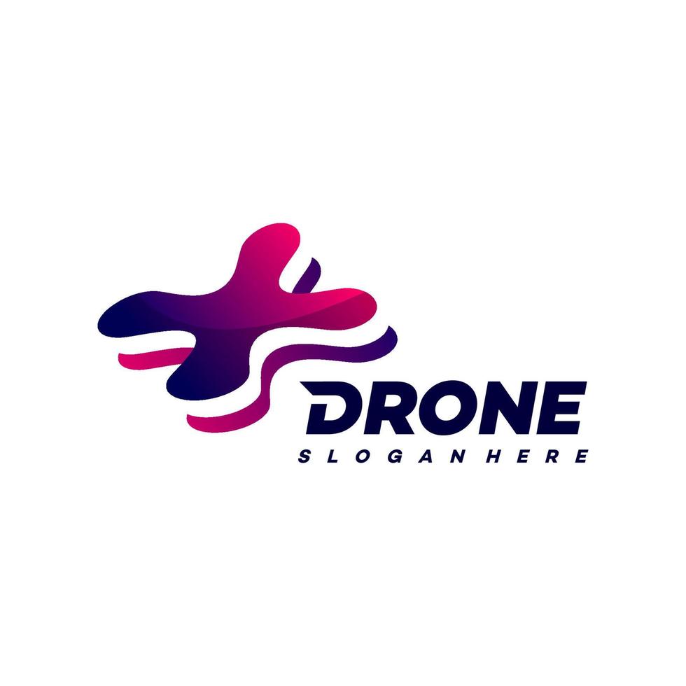 einfach Drohne Logo Vektor Illustration