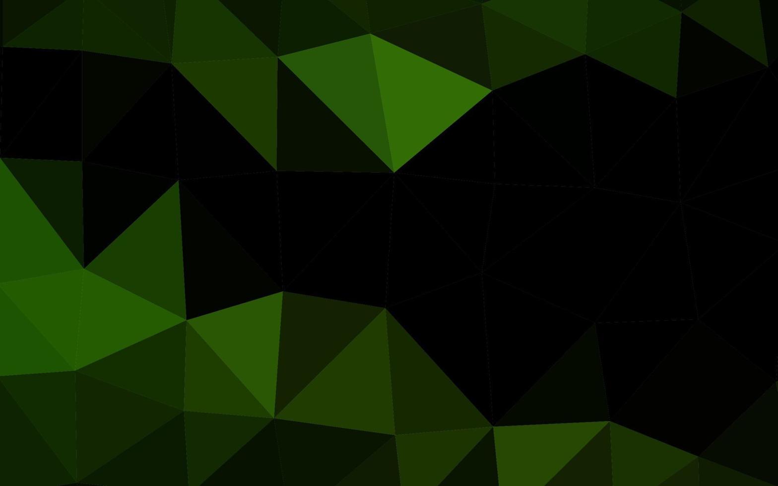 dunkelgrüner Vektor glänzendes Dreiecksmuster.