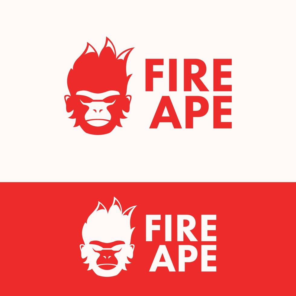 elegant einfach Gorilla Affe Logo Vorlage vektor