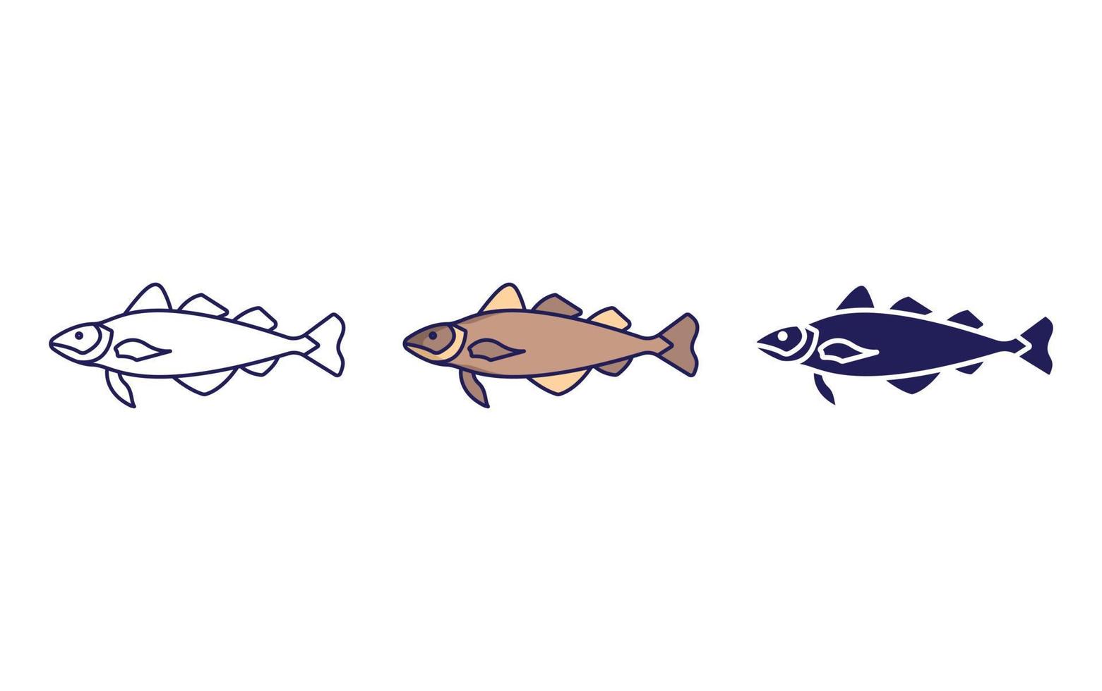 Kabeljau Fisch Vektor Symbol