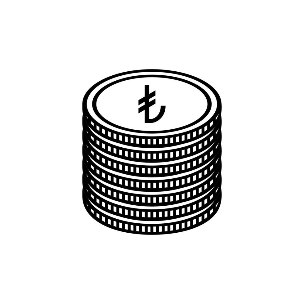 Truthahn offiziell das Republik von turkiye Währung Symbol, Türkisch Lira Symbol, Versuchen unterzeichnen. Vektor Illustration