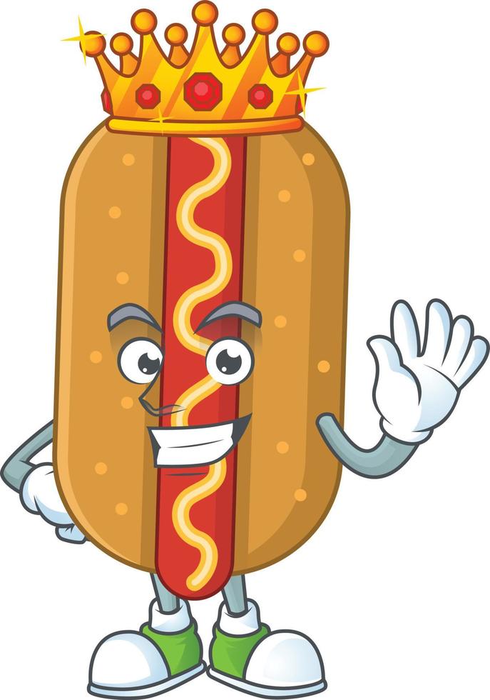 Karikatur Charakter von Hotdog vektor