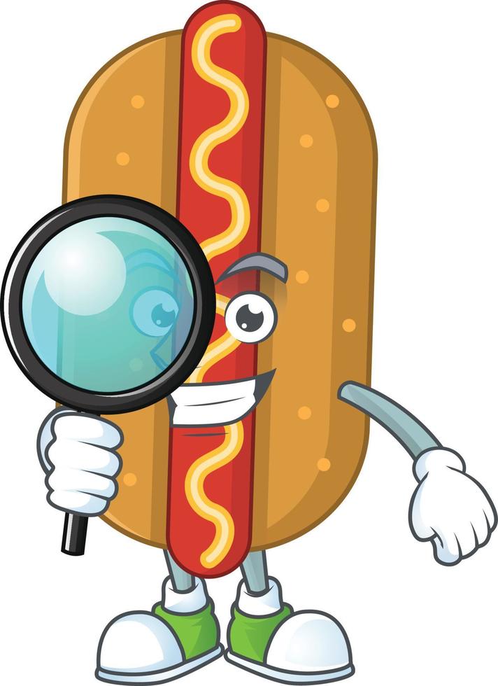 Karikatur Charakter von Hotdog vektor