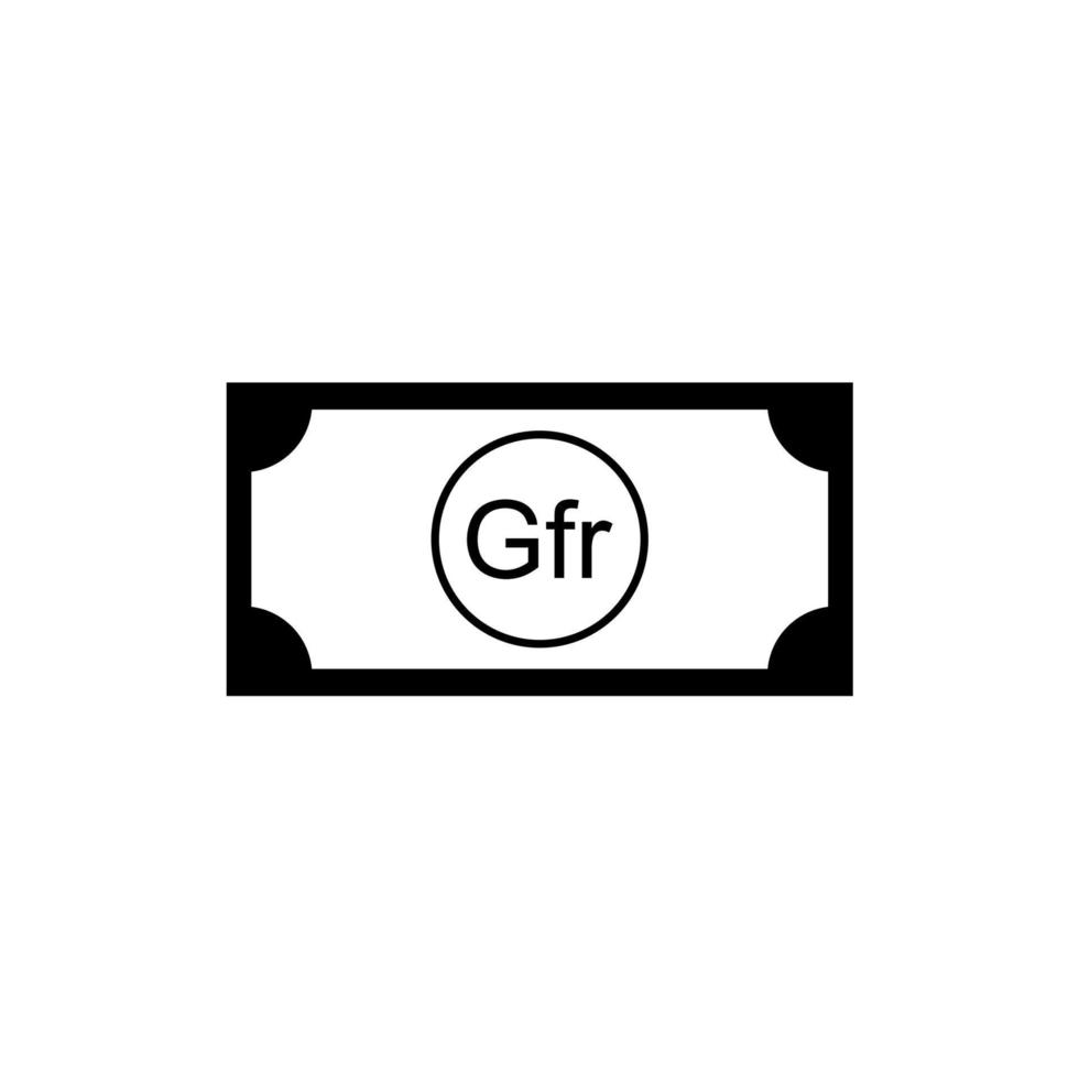 Republik von Guinea Währung Symbol, guineisch Franc Symbol, gnf unterzeichnen. Vektor Illustration