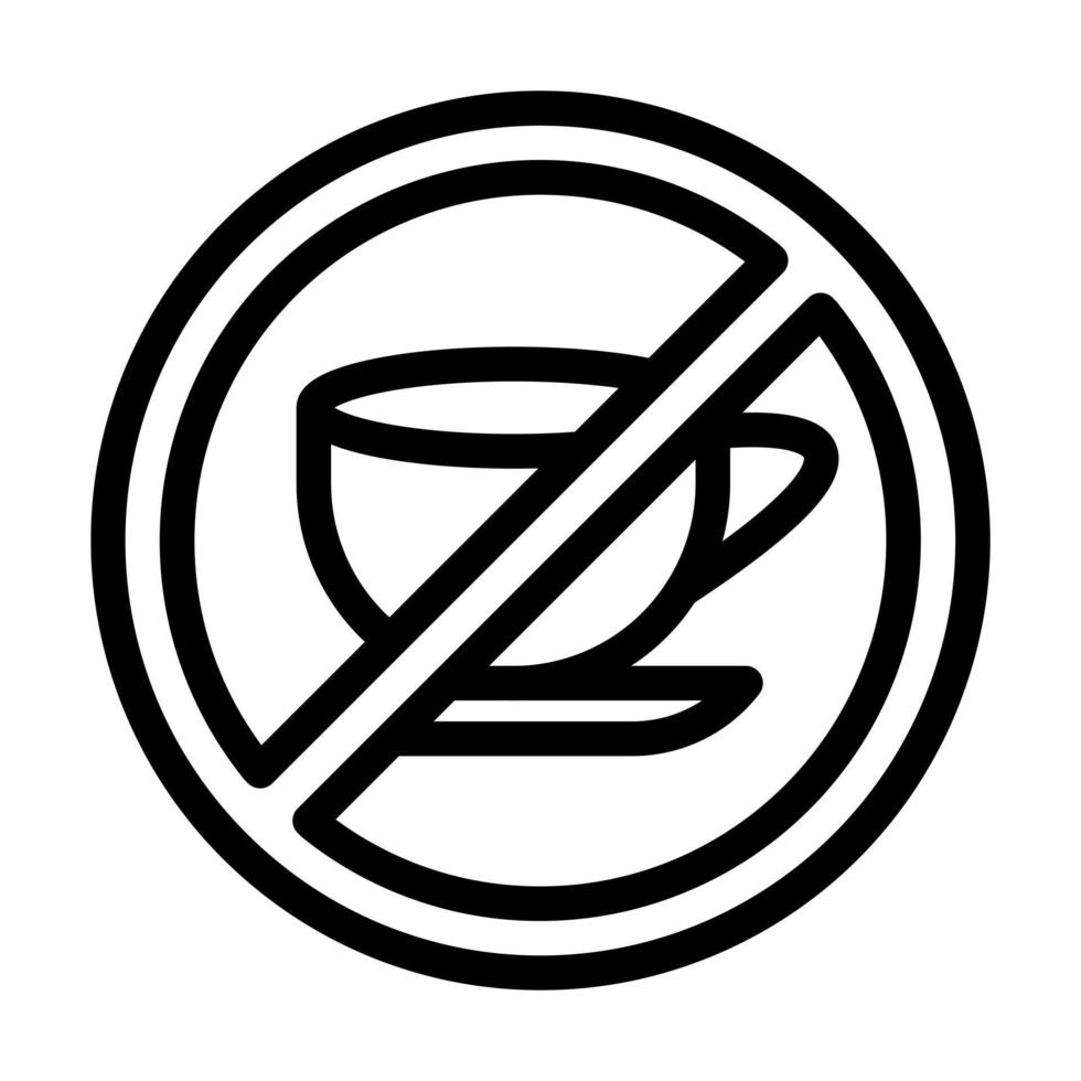 Nein Koffein Symbol Design vektor