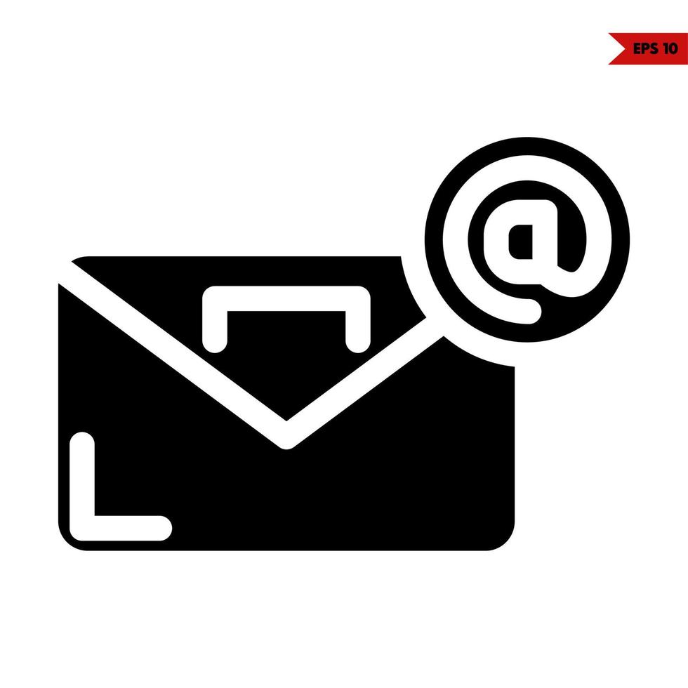 Email Botschaft Glyphe Symbol vektor