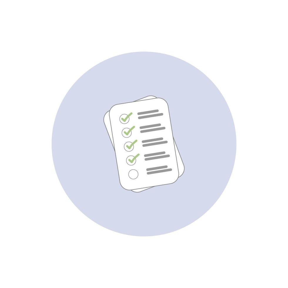 platt form checklista dokument formulär, vektor modern illustratör