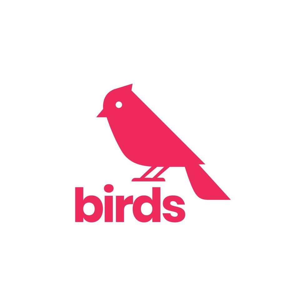 exotisk fågel kanariefågel modern form rena logotyp design vektor