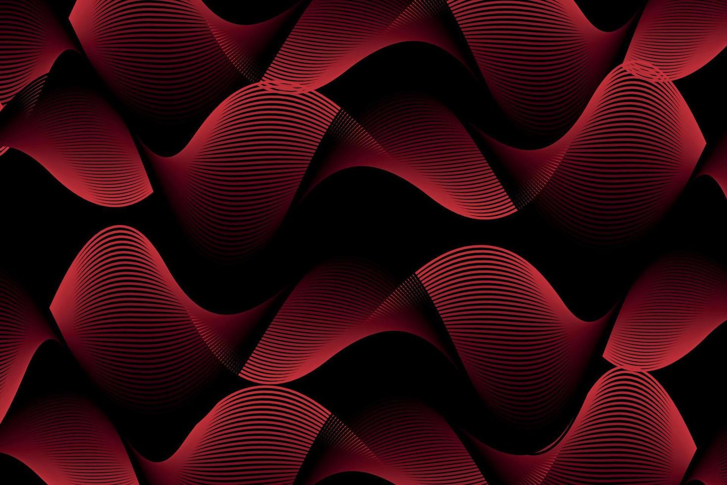 röd och svart Vinka abstrakt bakgrund, lämplig för landning sida och dator skrivbordet bakgrund. 3d vektor