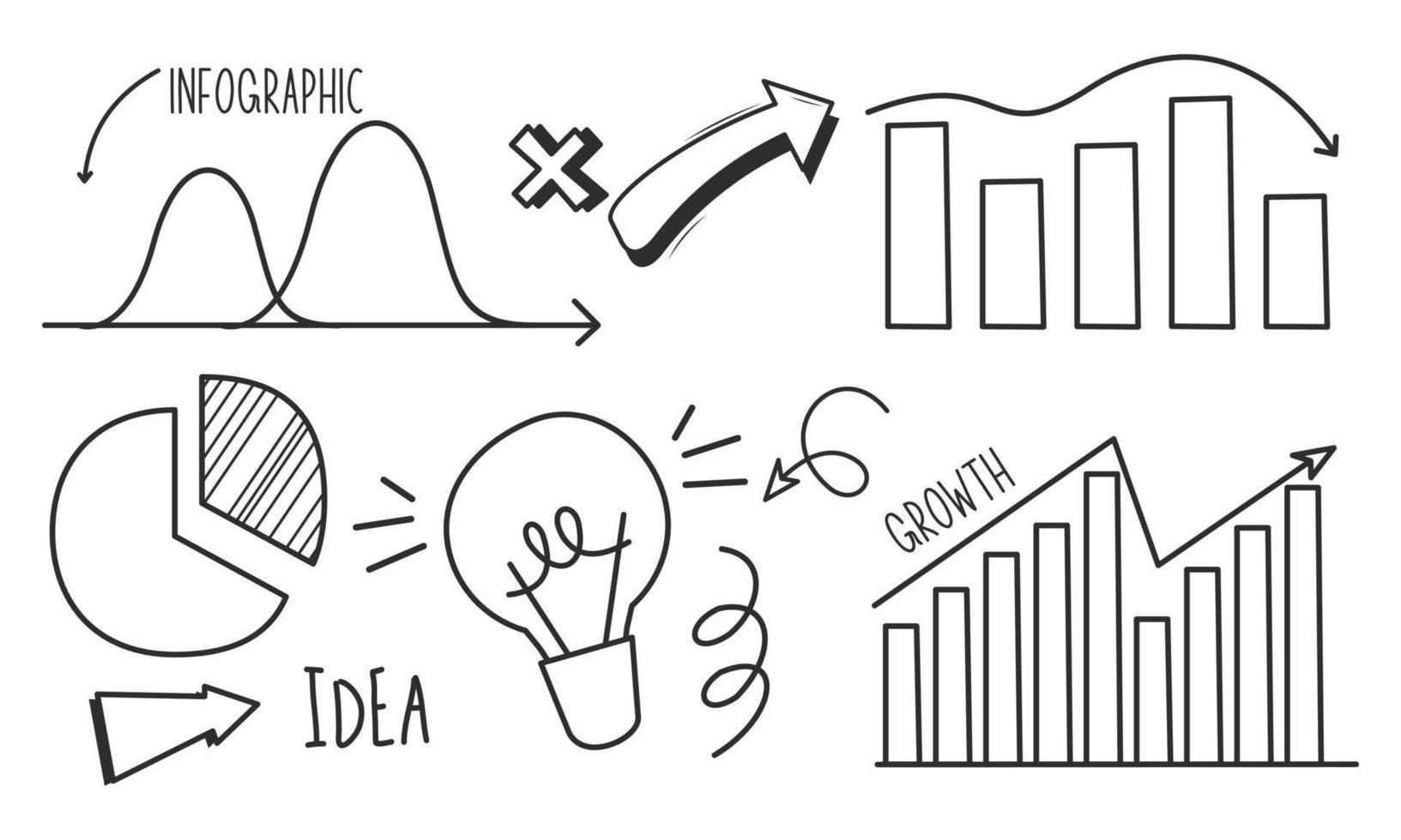 klotter infografik, element infographics logotyp vektor