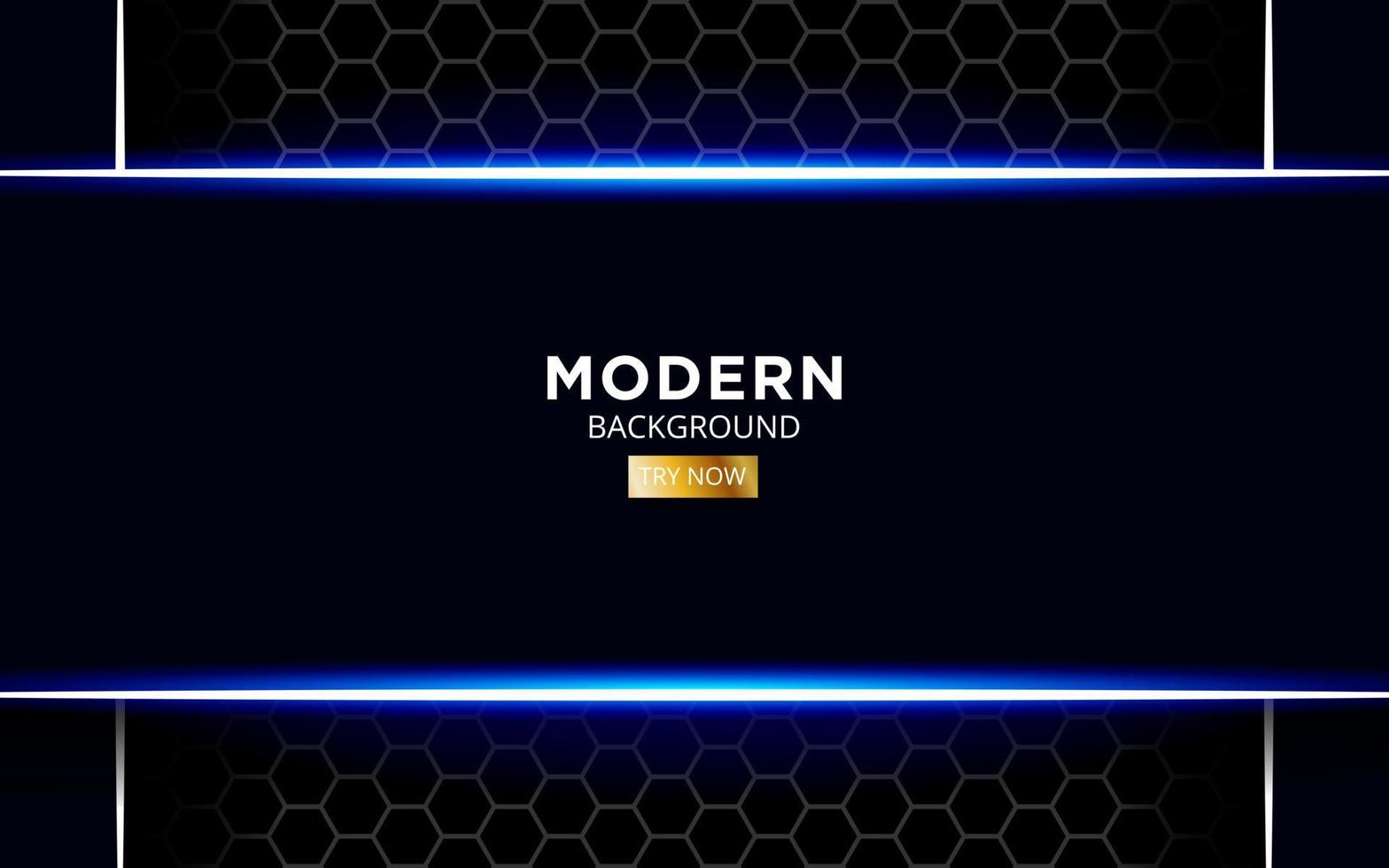 modern Prämie Blau Zukunft Hintergrund Banner Design mit glühen Linie im Hexagon Textur. vektor