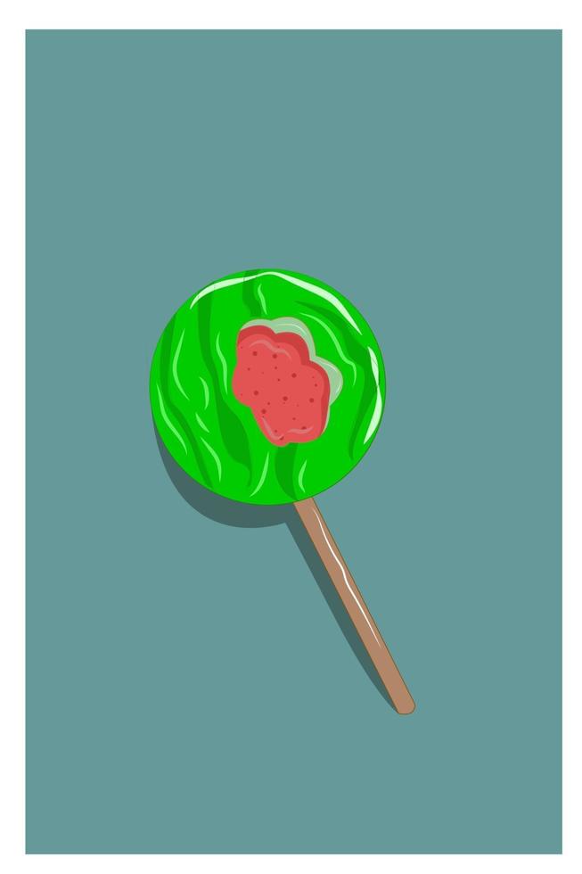 eine Wassermelonensüßigkeitsvektorillustration vektor