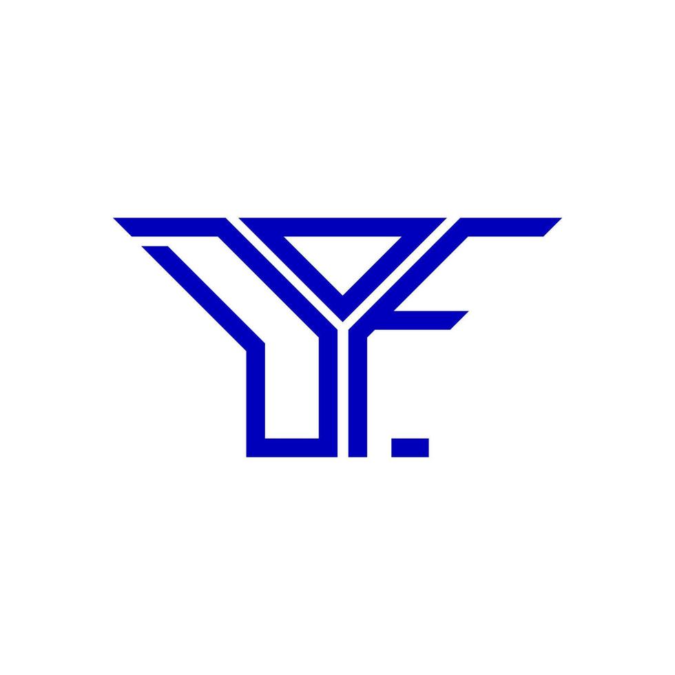 dof Brief Logo kreativ Design mit Vektor Grafik, dof einfach und modern Logo.