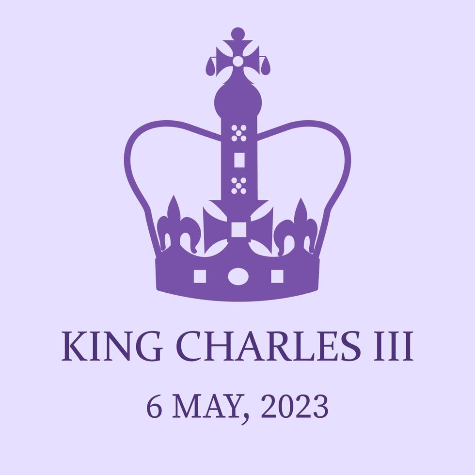 König Charles iii Krönung. König Krone, kann 6 2023 Vektor Banner Illustration