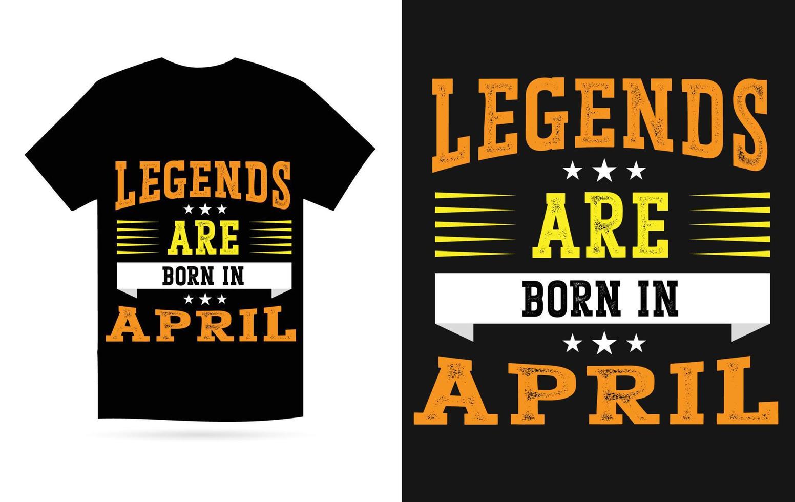 Legenden sind geboren im April modern Typografie T-Shirt vektor