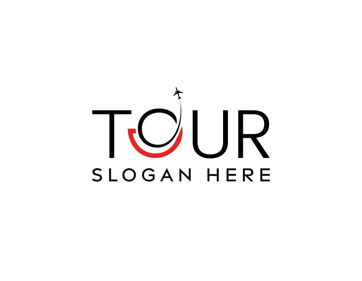abstrakt Tour Logo Design-Tour mit Flugzeug Symbolreise Logo, editierbar Vektor Logo, Tour oder Reise Logo Design Vorlage