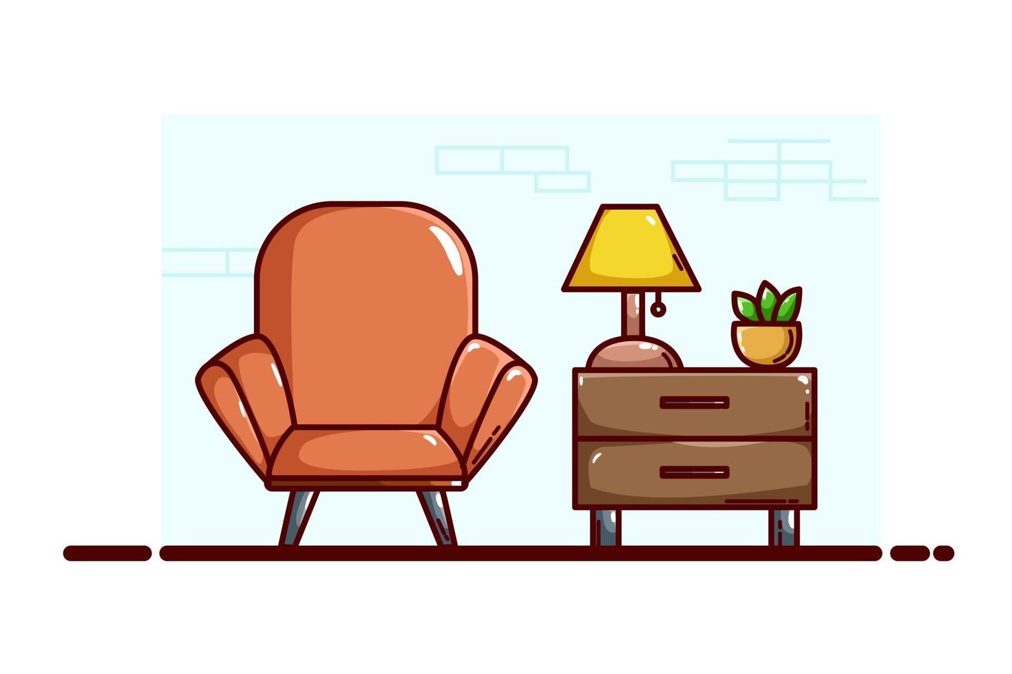 Sofa und Tischillustration vektor