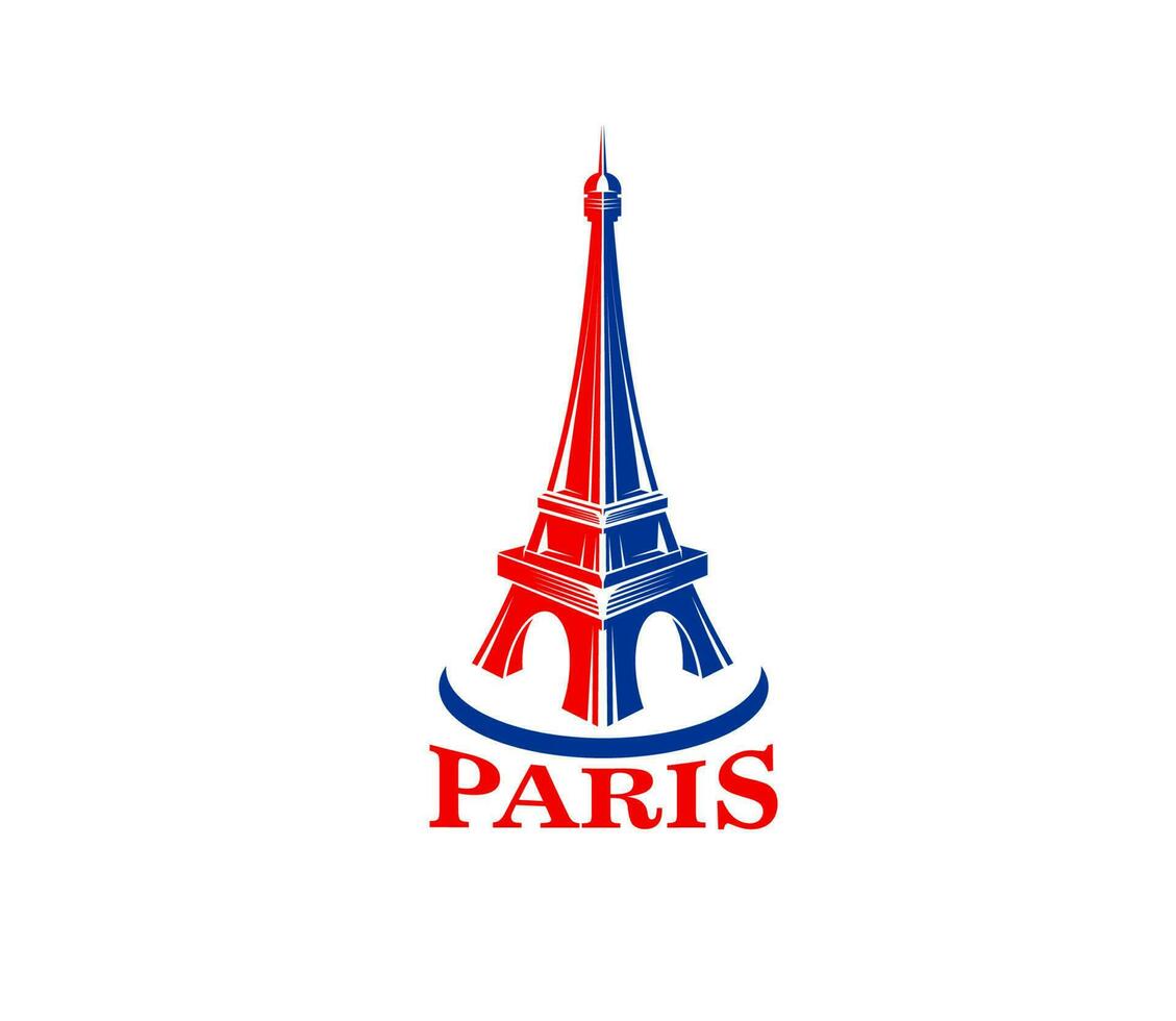 Paris Eiffel Turm, Frankreich Ferien Reise Symbol vektor