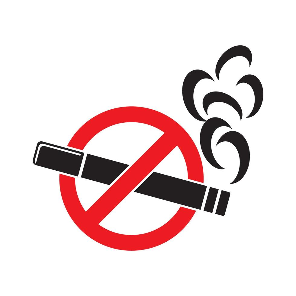Zigarette Platz und Nein Rauchen symbol, symbol Vektor Illustration Design Vorlage.