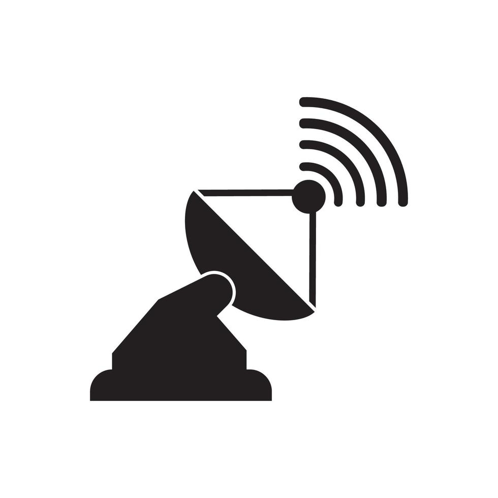 satellit signal ikon symbol, vektor illustration design mall