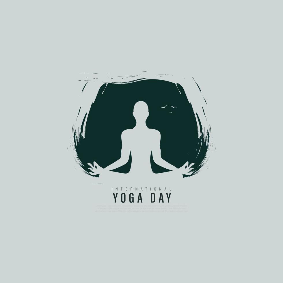 internationell yoga dag vektor illustration