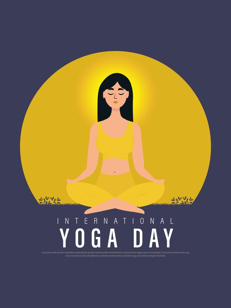 internationell yoga dag vektor illustration