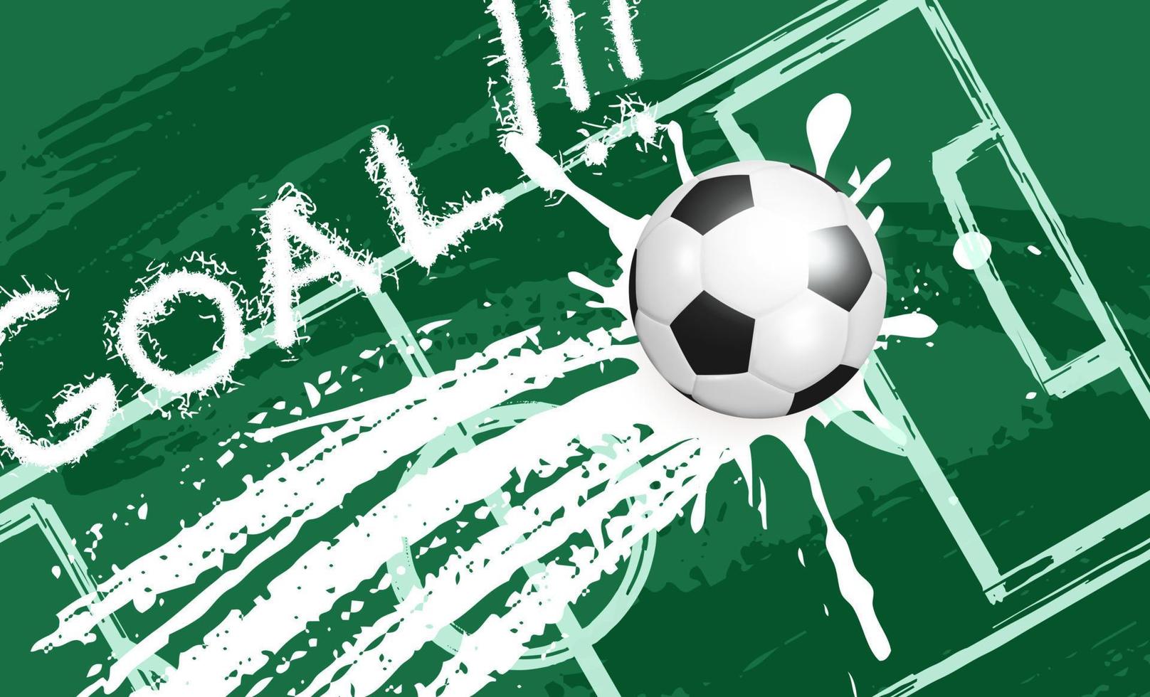 Fußball Flyer, Fahrkarte oder Banner Hintergrund. Fußball oder Fußball Ball auf modern Hintergrund. Fußball Startseite Design Vorlage. vektor