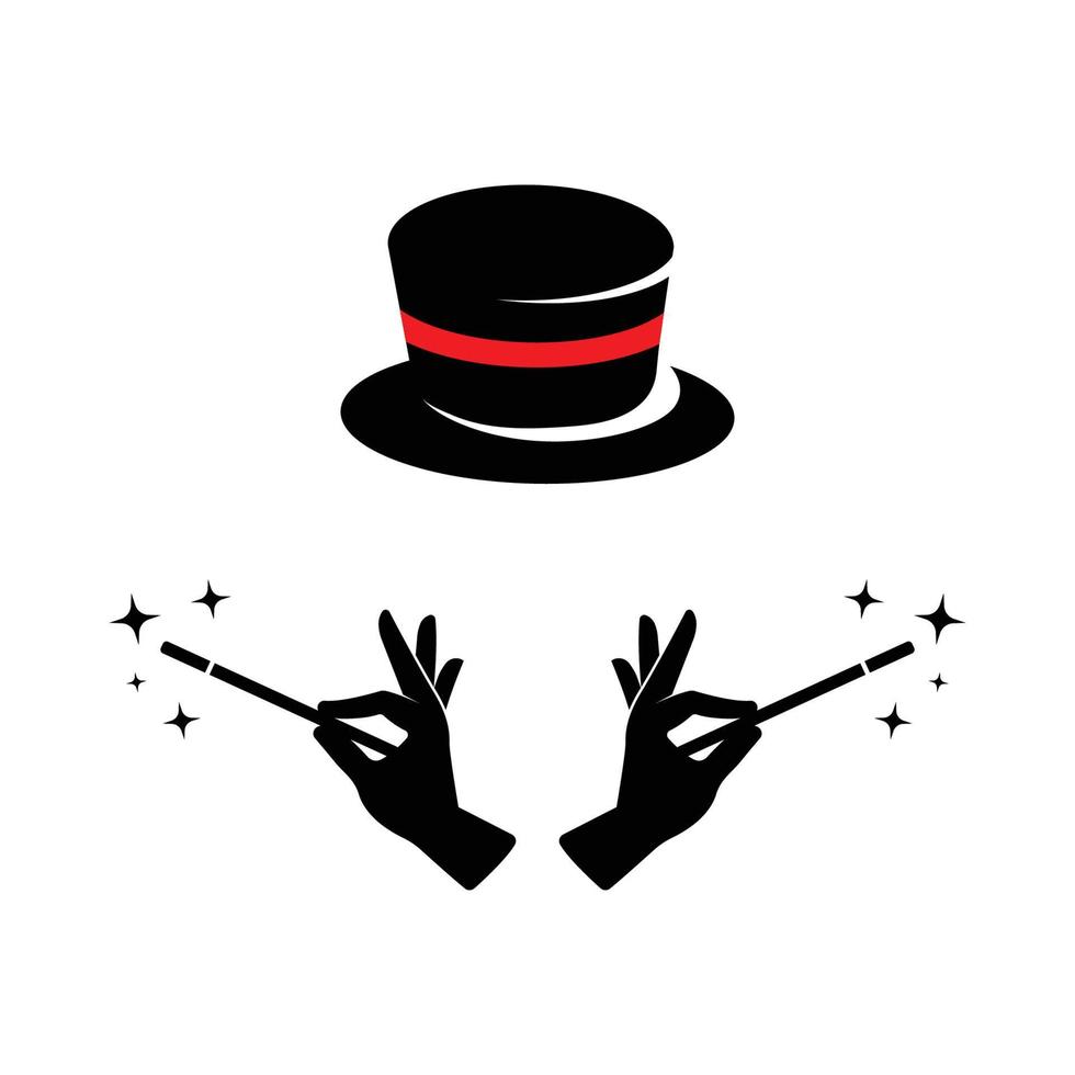 Magie Zauberstab Symbol Logo Vektor Vorlage