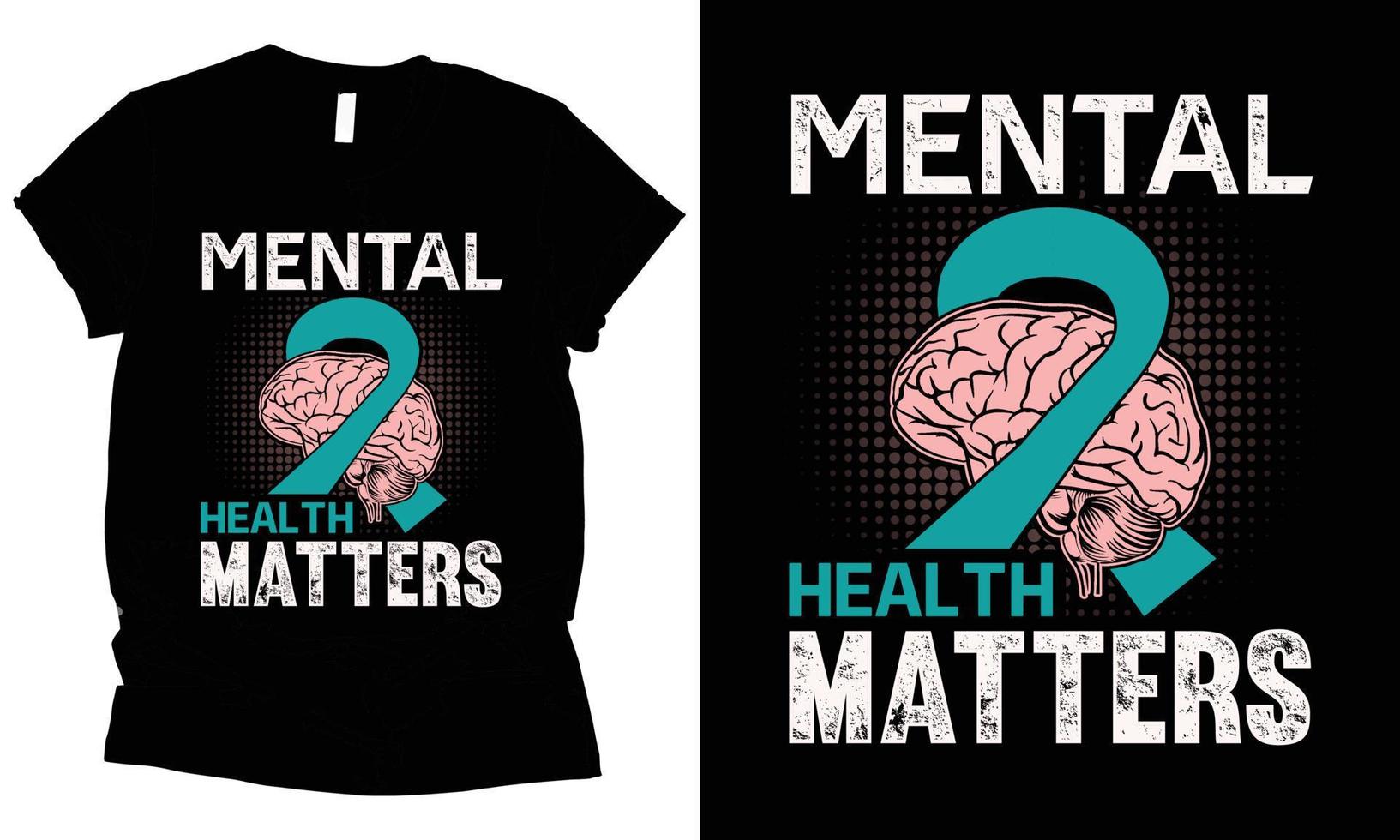 spara din mental hälsa , mental hälsa medvetenhet t-shirt design. vektor