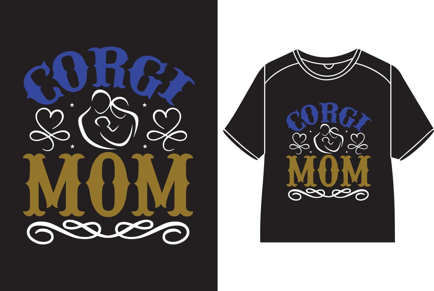 corgi mamma t-shirt design vektor