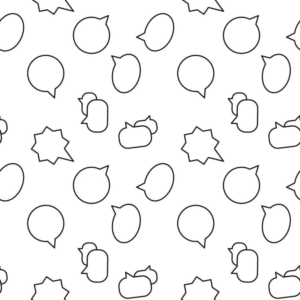 svartvit vektor sömlös mönster av olika Tal bubblor för webb webbplatser och polygrafi