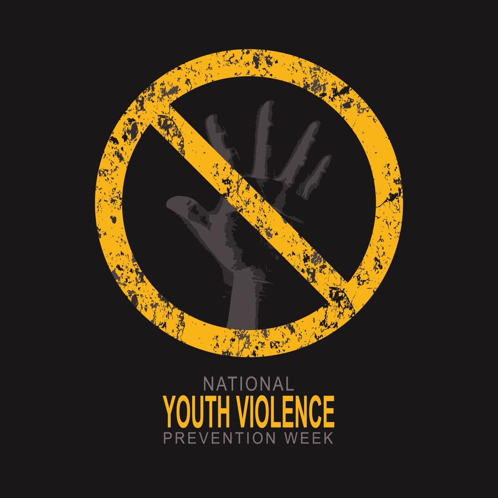 National Jugend Gewalt Verhütung Woche Hintergrund. vektor