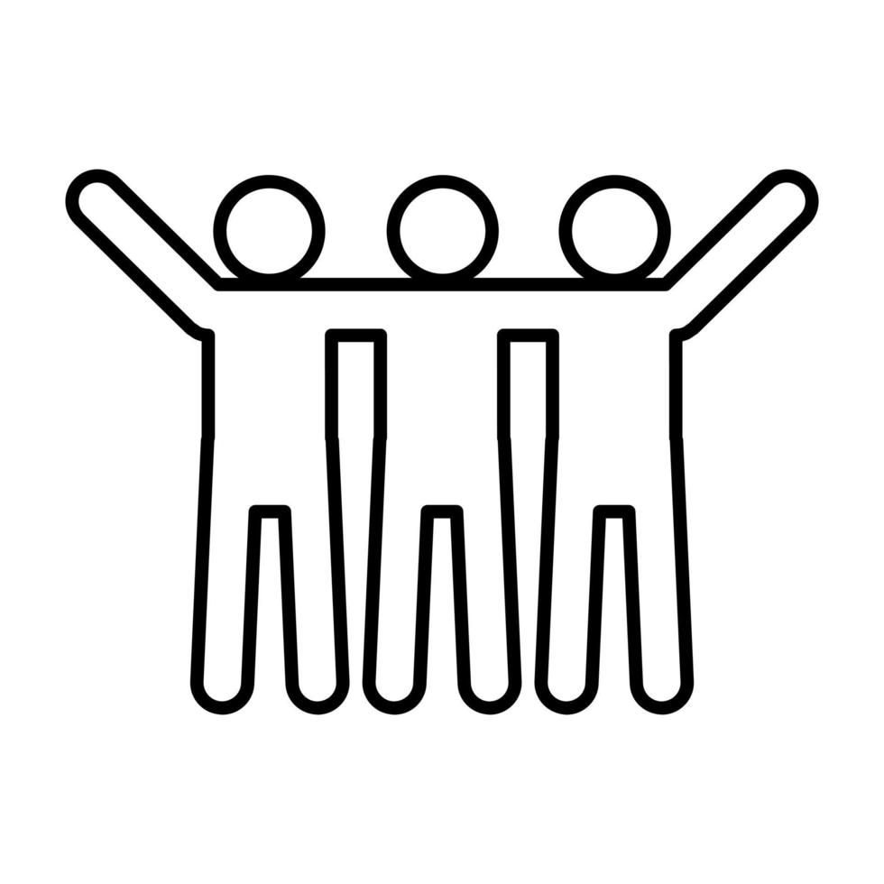 Symbol für Freiwilligenlinie vektor