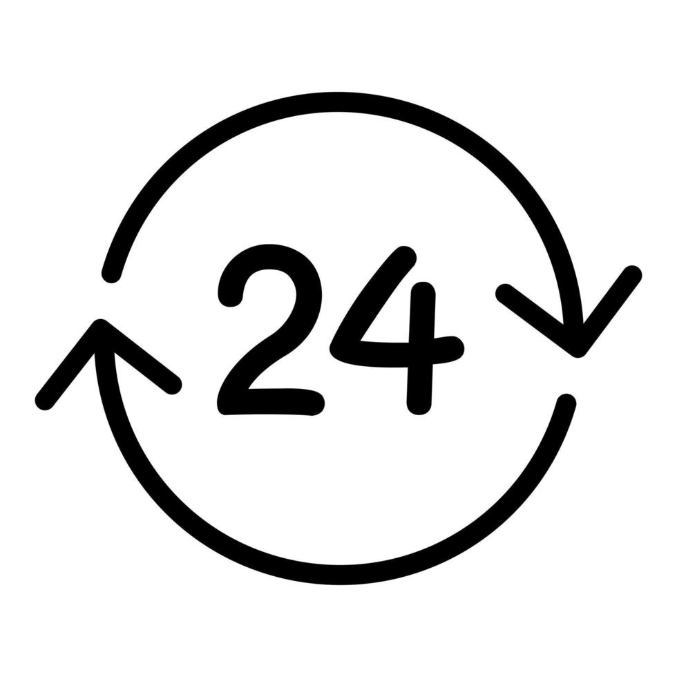 24 Stunde Symbol vektor