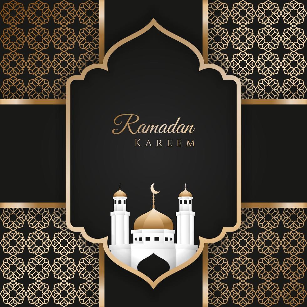 elegant Ramadan Gruß Karte. - - Vektor. vektor
