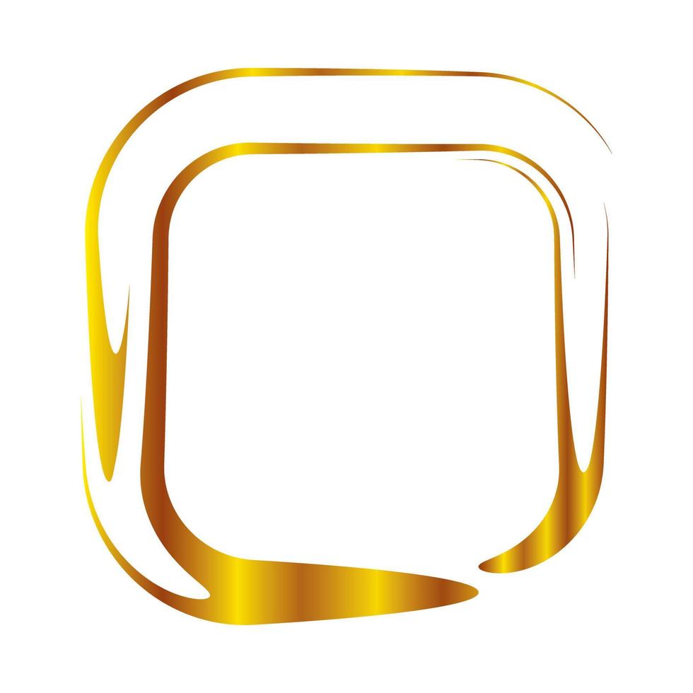 golden abstrakt Linie Rahmen vektor