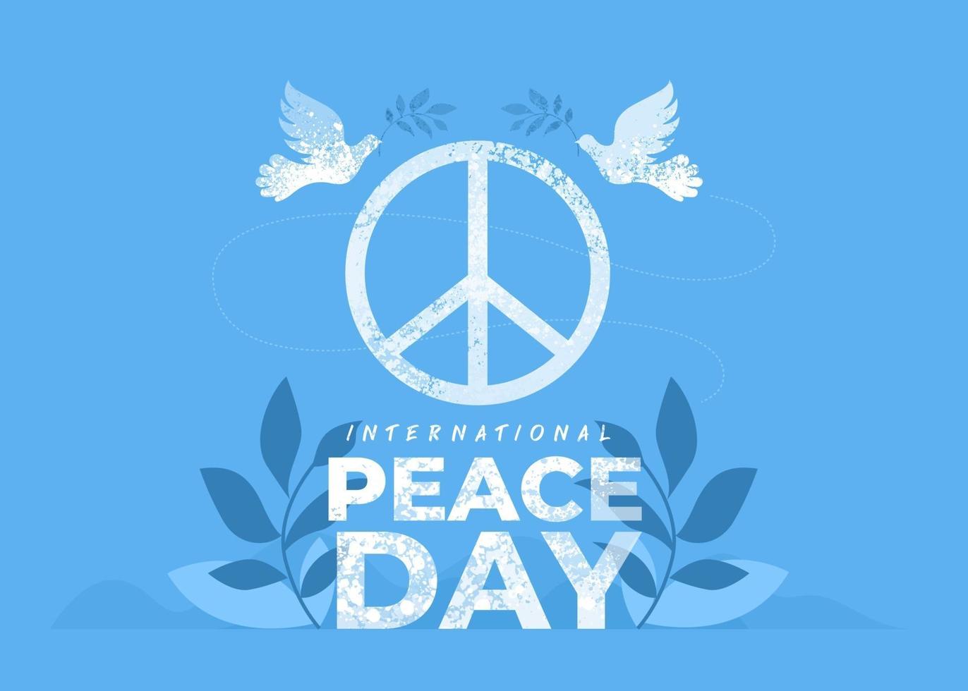 21 september, internationell fredsdag vektor