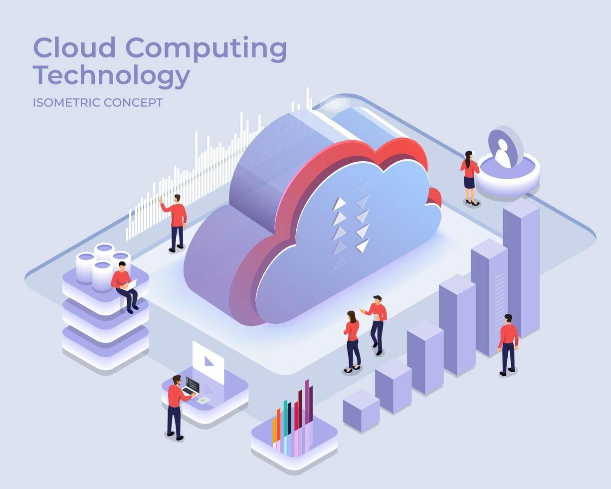 cloud computing-teknik vektor