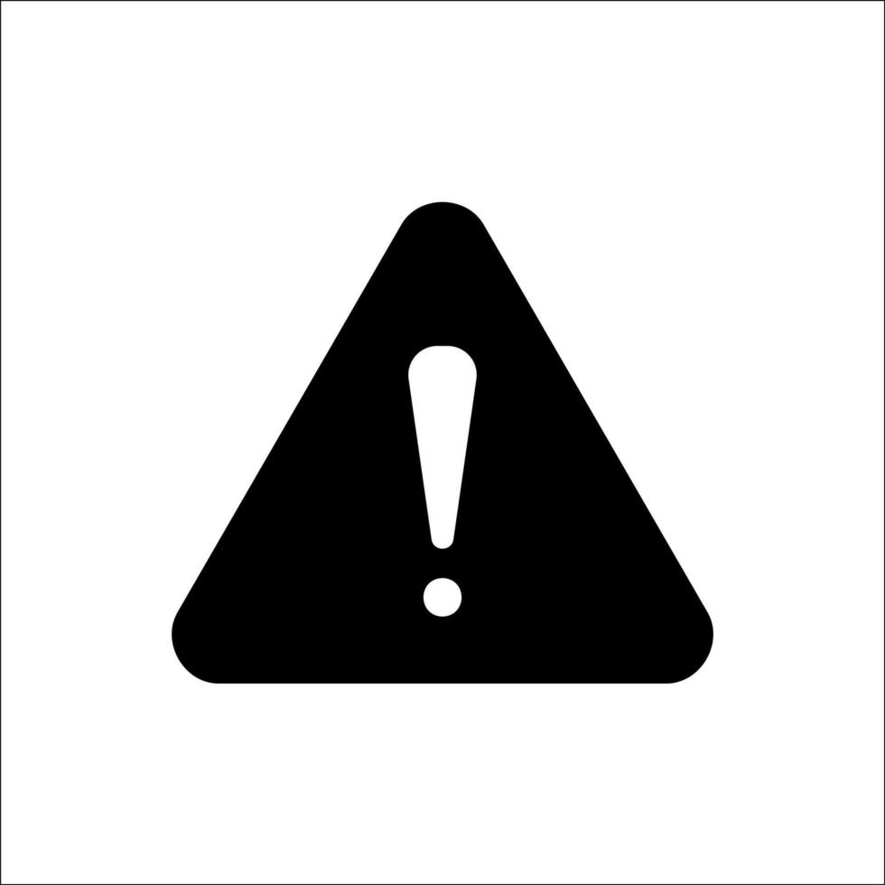 varning, uppmärksamhet eller fara varning ikon med triangel och utrop mark vektor