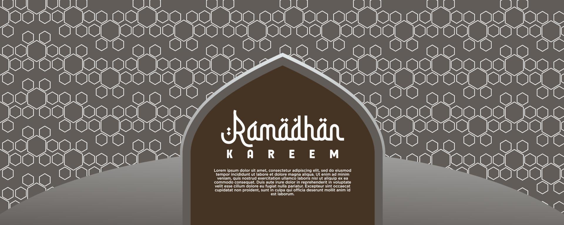 schön Ramadan Banner Vektor Design islamisch Ornament im Arabisch Stil mit schön Dekoration und Mubarak islamisch Muslim Fasten Jahreszeit