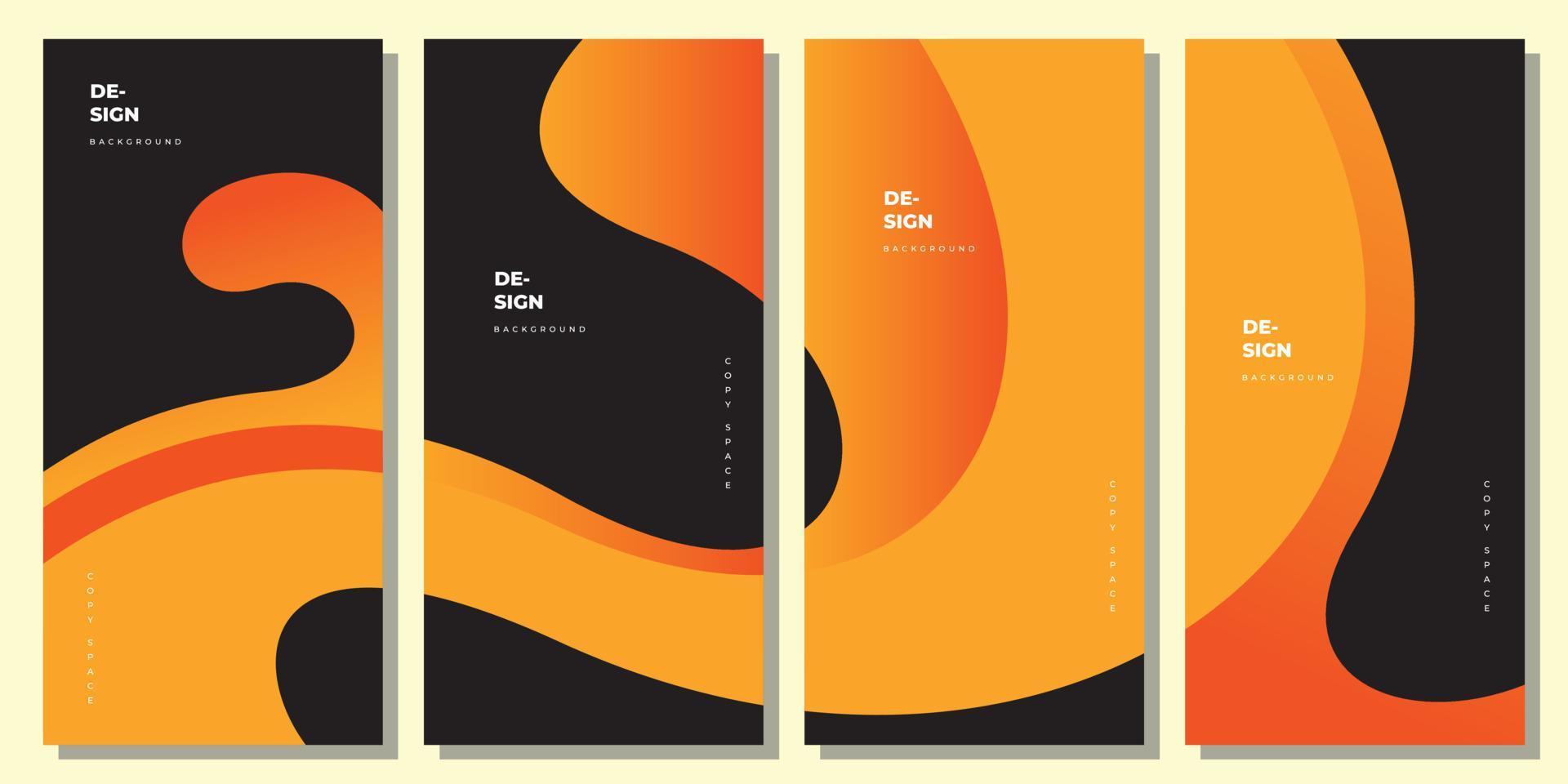 abstrakt vågig orange bakgrund mall kopia Plats för affisch, baner, broschyr, flygblad, folder, landning sida, eller broschyr vektor