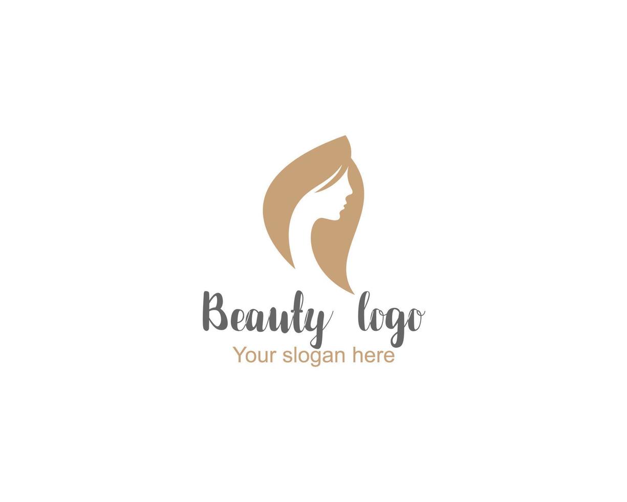 skönhet kvinna logotyp uppsättning mall inspiration feminin skönhet kvinna med guld Färg branding design vektor