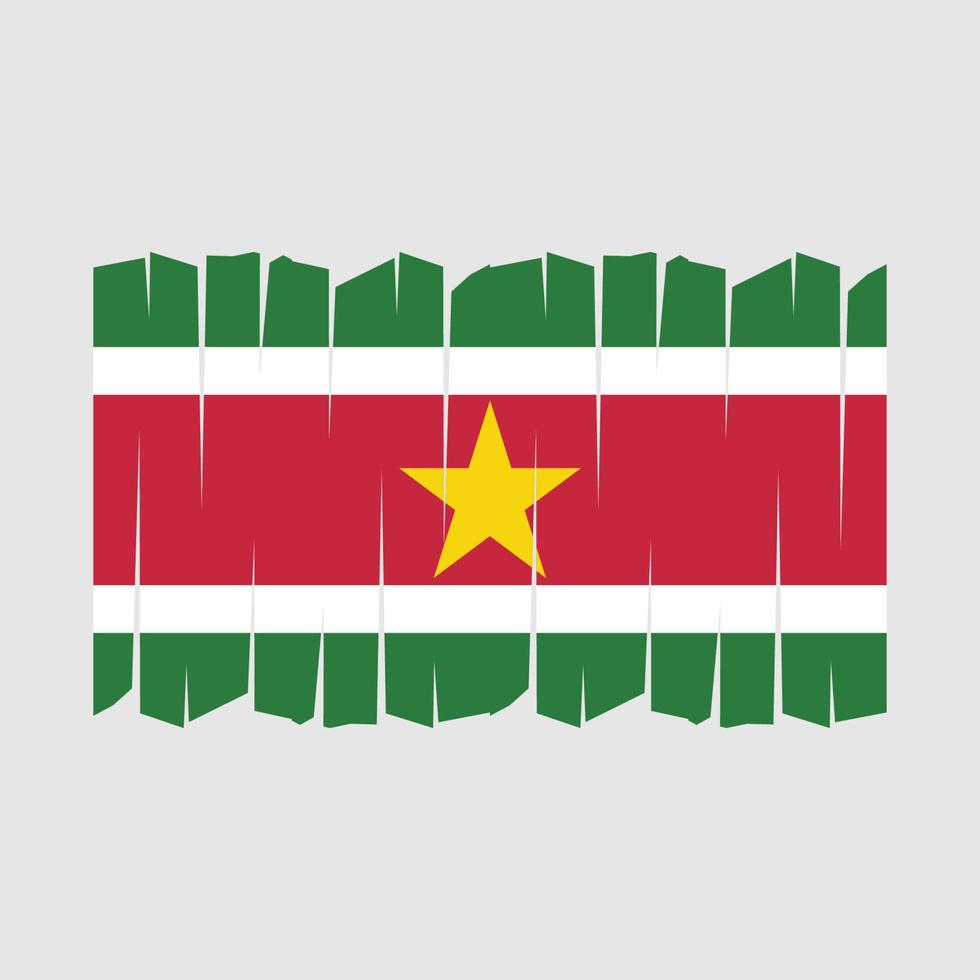 suriname flagga borsta vektor