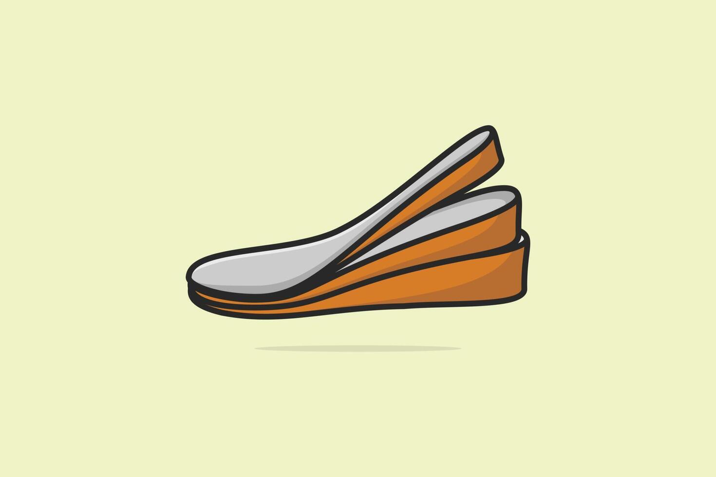 bekväm skor båge Stöd innersulor vektor illustration. mode objekt ikon begrepp. två lager sko båge Stöd innersula vektor design med skugga. innersulor för bekväm och friska promenad ikon.