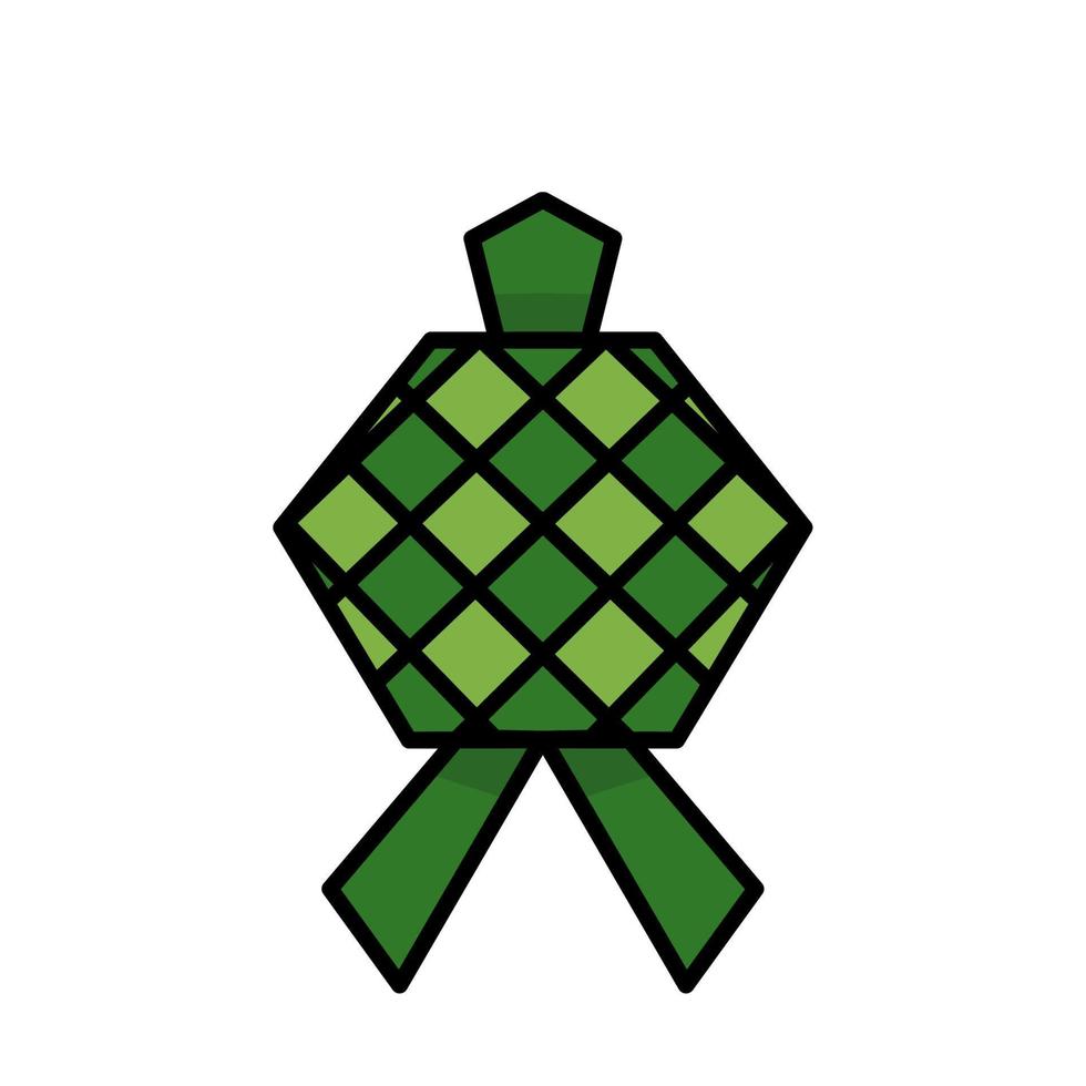 Ketupat Symbol mit modern eben Stil, Ketupat Design, Ramadan und eid Essen vektor