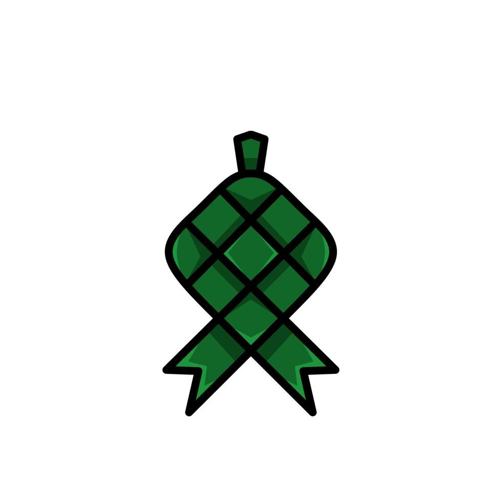 Ketupat Symbol mit modern eben Stil, Ketupat Design, Ramadan und eid Essen vektor